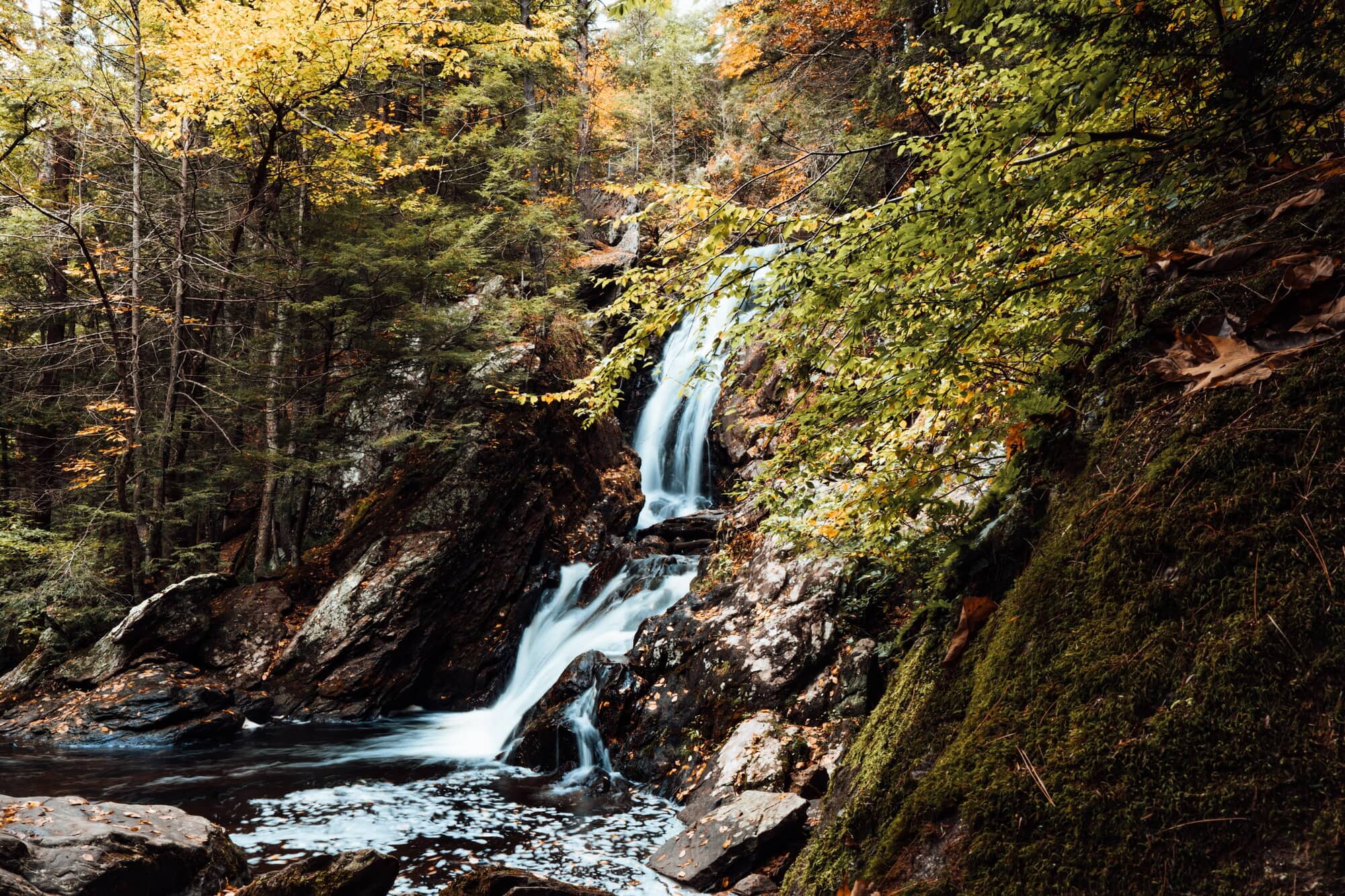 A view of the Berkshires mountains during a hike.