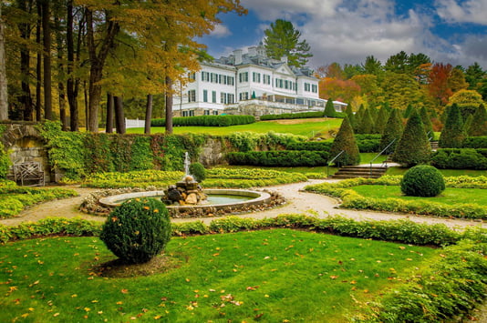 The Mount, house and gardens, near Edith Wharton park and Lenox, Massachusetts
